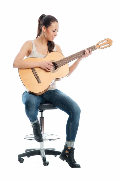 Young Woman Guitar — Stock Photo, Image