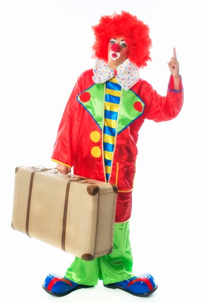 Grappige Clown Gemaskerd Kostuum — Stockfoto