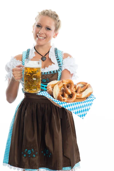 Bairina Com Cerveja Pretzels — Fotografia de Stock