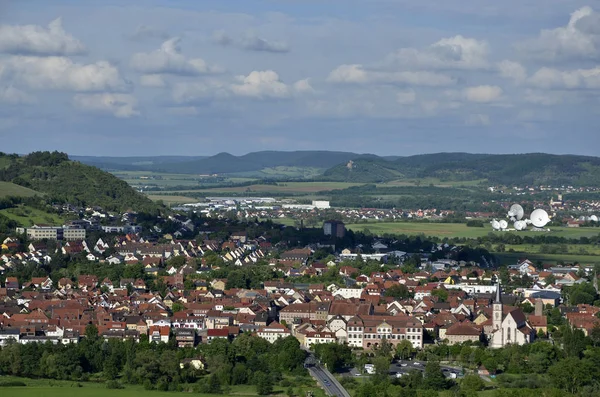 Vista Castelo Saaleck Hammelburg — Fotografia de Stock