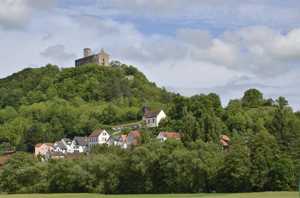 Ruinas Del Castillo Trimburg Través Trimberg Elfershausen —  Fotos de Stock