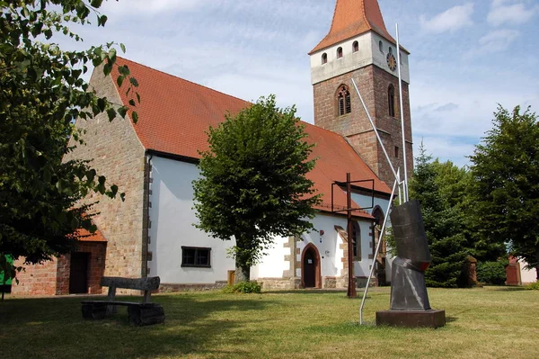 Sztuka Stefana Forlera Zabytkowym Kościele Minfeld Pfalz — Zdjęcie stockowe