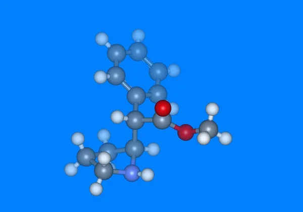 药物利他林 计算机模型 — 图库照片