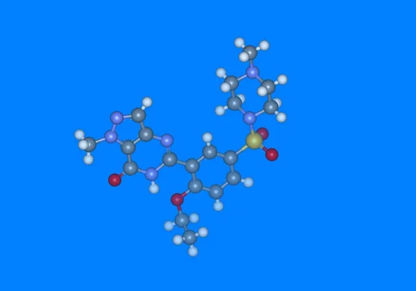 Estructura Molecular Abstracta Átomos Biotecnología —  Fotos de Stock