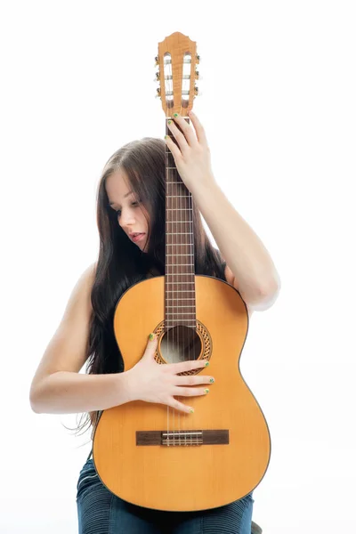 Young Girl Guitar — Stock Photo, Image