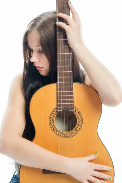 Young Girl Guitar — Stock Photo, Image