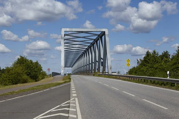 Груентальный Мост Близ Бельдорфа Шлезвиг Гольштейн Германия Над Кильским Каналом — стоковое фото