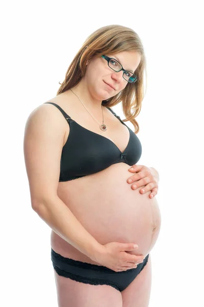 Detailní Portrét Těhotné Ženy — Stock fotografie