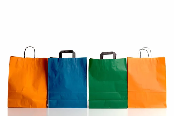 Shopping Bags Isolated White — Stock Photo, Image