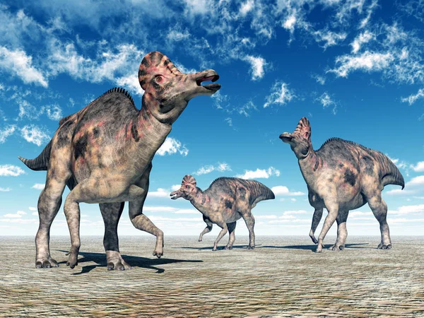 Computer Gegenereerde Illustratie Met Dinosaurussen Corythosaurus — Stockfoto