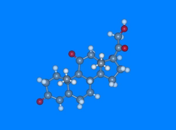 Modelo Computador Hormonal Cortisona — Fotografia de Stock