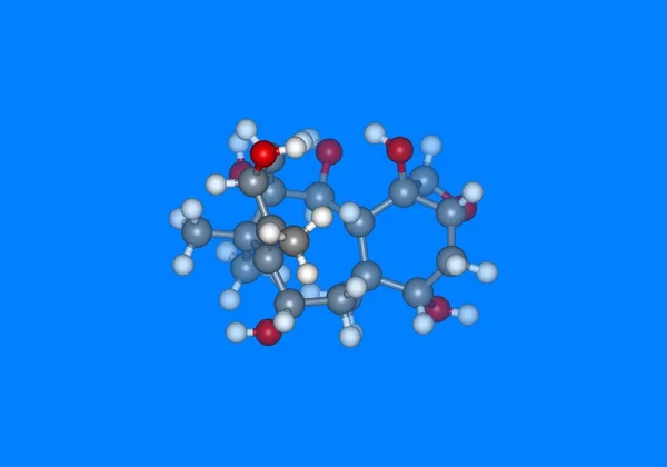 Taxol Aus Eibe Computermodell — Stockfoto