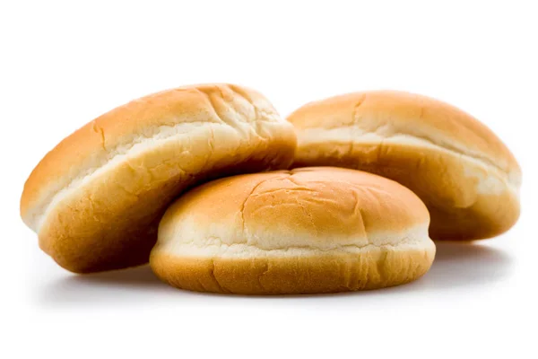 Burger Bun Een Witte Achtergrond Geïsoleerd — Stockfoto