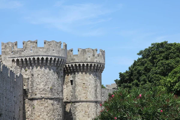 Old Town Wall Rhodes Greece — Stock Photo, Image