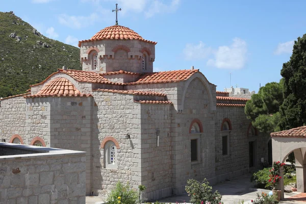 Evangelismos Iglesia Monasterio Isla Patmos Greece —  Fotos de Stock