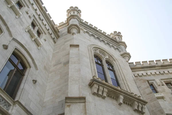 Detalhe Castelo Miramar Trieste Itália — Fotografia de Stock