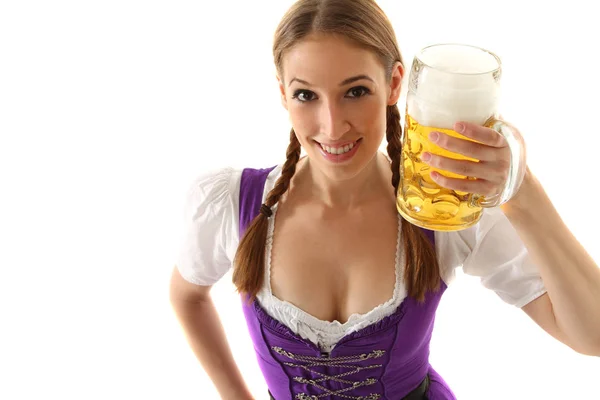 Bavariaan Met Drank Bier — Stockfoto