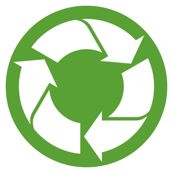 Panneaux Recyclage Blanc Sur Vert — Photo