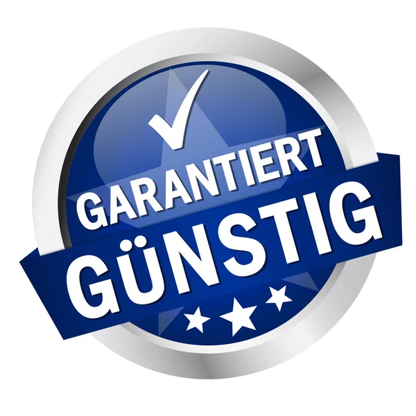 Taste Mit Banner Garantiert Gnstig — Stockfoto