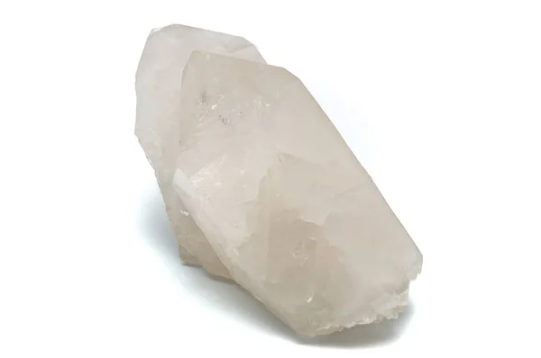 Grande Cristal Quartzo Branco Claro Pontas Duplas Usado Para Curar — Fotografia de Stock