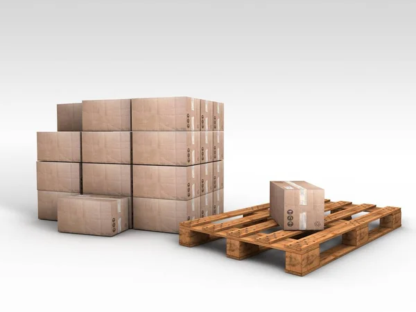 プレゼンテーション マニュアル デザインなどで使用するための木製の箱のスタック — ストック写真