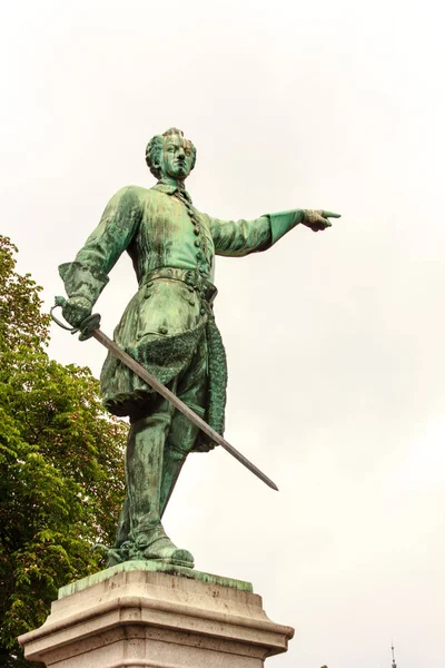 Estátua Carlos Xii Karl Xii Estocolmo Suécia — Fotografia de Stock