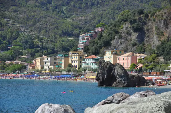 Monterosso Mare Cinque Terre Italy Kust Liguri Liguriska Kusten Strand — Stockfoto