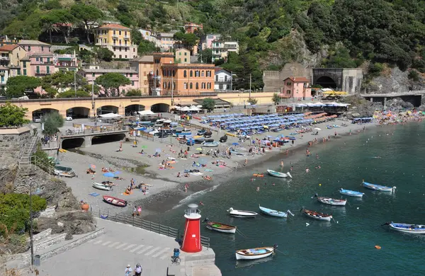 Monterosso Mare Cinque Terre Italy Coast Liguria Ligurian Coast Beach — Stock Photo, Image