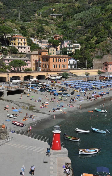 Monterosso Mare Cinque Terre Italien Küste Ligurien Ligurische Küste Strand — Stockfoto