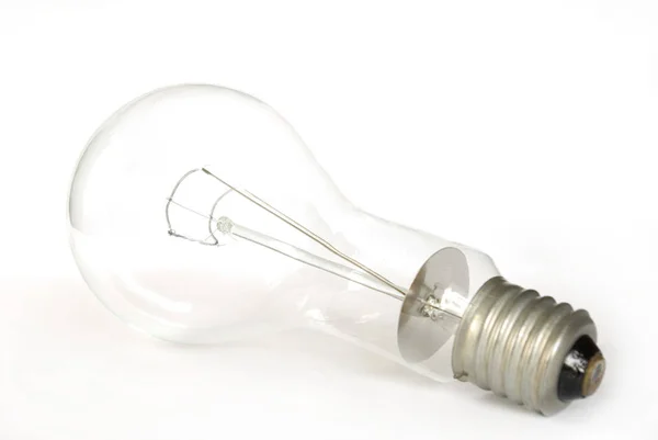 Lâmpada Elétrica Fundo Branco — Fotografia de Stock