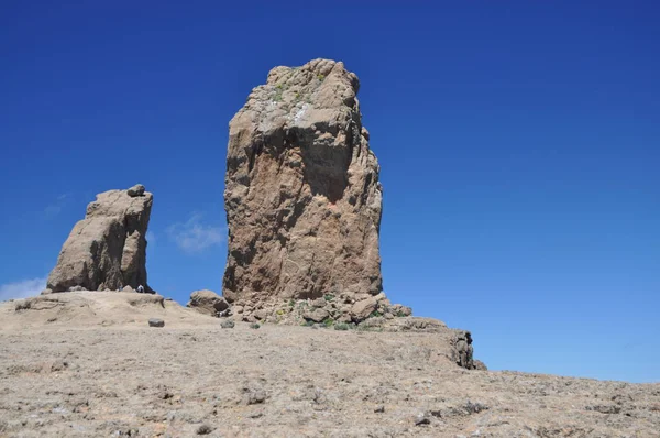 Roque Rana Roque Nublo Mountain Mountains Mountain Range Gran Canaria — 图库照片