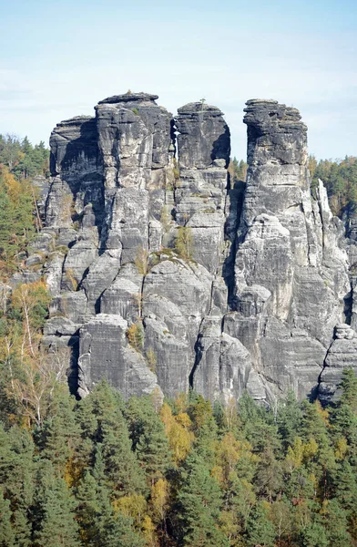 ガチョウ岩 小さなガチョウ 岩登り レイテンカウンセル 低をお勧めします エルベ砂岩 Elbsandsteingebirge サクソンスイス サクソニー — ストック写真