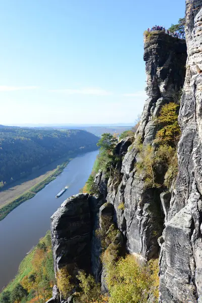 Bastei Basteifelsen Elbe Elbe Valley River Rock Rocks Climbing Rocks — Stock Photo, Image