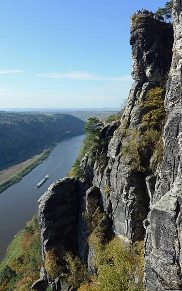 Bastei Basteifelsen Elbe Elbe Valley River Rock Rocks Climbing Rocks — Stock Photo, Image