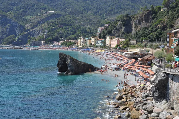 Monterosso Mare Cinque Terre Italy Kust Liguri Liguriska Kusten Strand — Stockfoto