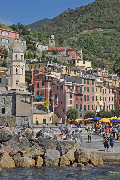 Vernazza Cinque Terre Italia Liguria Costa Costa Liguria Pueblo Parque — Foto de Stock