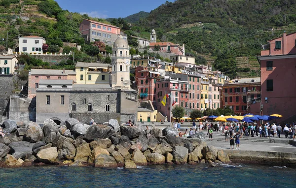 Vernazza Cinque Terre Italia Liguria Costa Costa Liguria Pueblo Parque — Foto de Stock