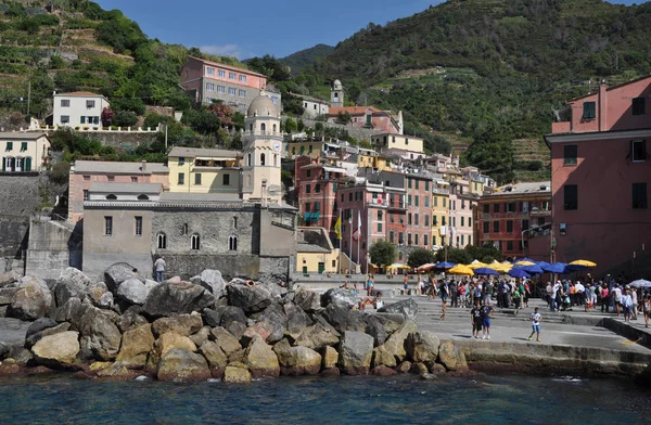 Vernazza Cinque Terre Itálie Ligurie Pobřeží Ligurské Pobřeží Vesnice Národní — Stock fotografie