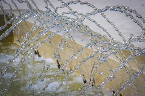 Dettaglio Fontana Acqua Nel Periodo Estivo — Foto Stock