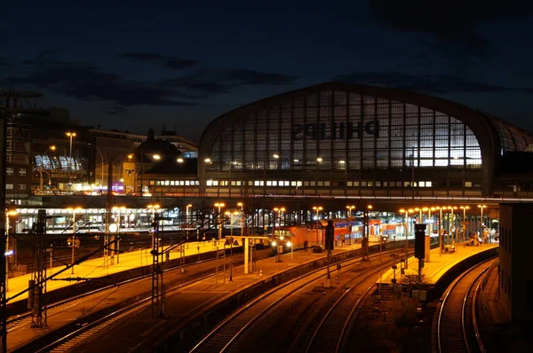 Hamburg Hauptbahnhof Natten — Stockfoto