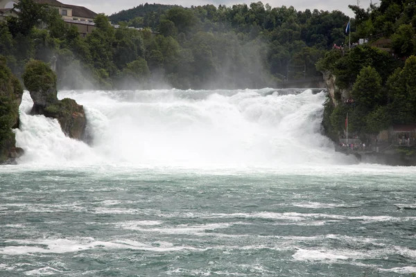 Rhine Falls Waterfall Located Switzerland Most Powerful Waterfall Europe — Stock Photo, Image