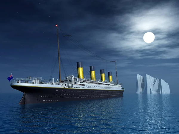 Computer Generated Illustration Titanic Iceberg — ストック写真