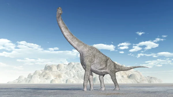 Bilgisayar Dinozor Brachiosaurus Ile Illüstrasyon Üretti — Stok fotoğraf