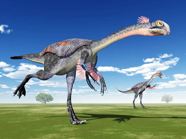 Computer Gegenereerde Illustratie Met Dinosaurus Gigantoraptor — Stockfoto