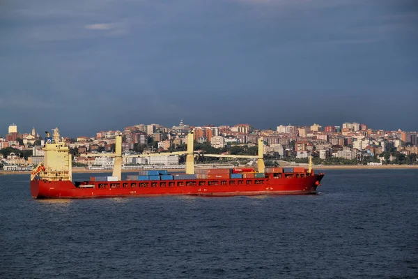 Barco Carga Antes Santander —  Fotos de Stock