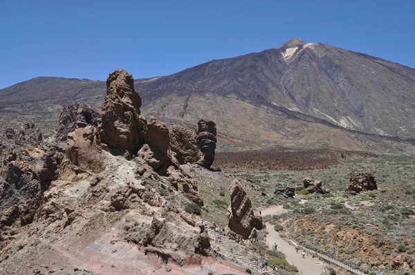 Tenerife Roques Garcia Teide Pico Del Teide Rocks Canaries Canary — 图库照片