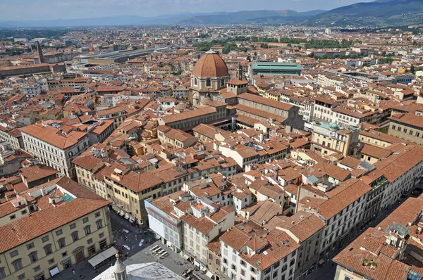 Florence Campanile Giotto Uitzicht Lage Hoek Stad Toscane Italiaan Architectuur — Stockfoto