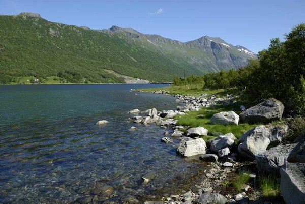Gryllefjord Senja Troms Norwegen — Stockfoto