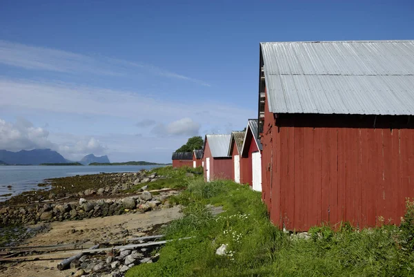 Rorbuer Skaland Senja Troms Norge — Stockfoto
