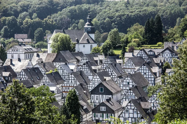 Casas Meia Madeira Cidade Velha Freudenberg — Fotografia de Stock